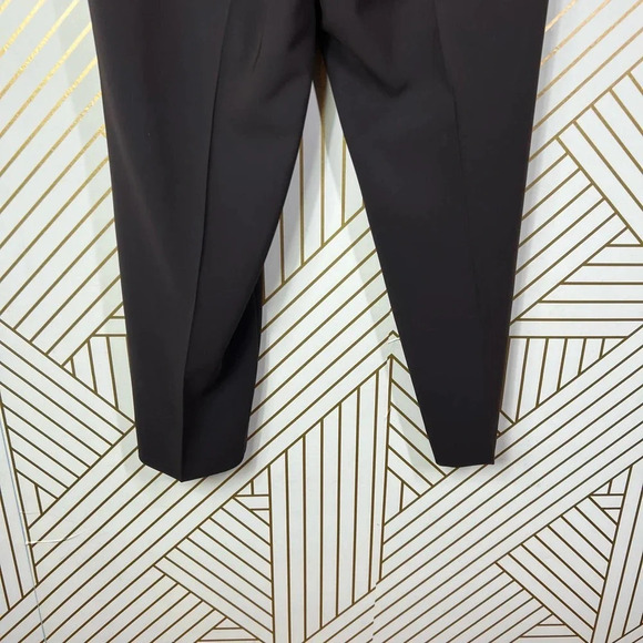 St. John Brown Cropped Ankle Dress Pants Trousers Size US 10 - Picture 10 of 12